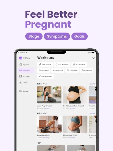 ดาวน์โหลด FitMama: ออกกำลังกายสำหรับคุณแม่ตั้งครรภ์และหลังคลอด ฟรี - Screenshot 11