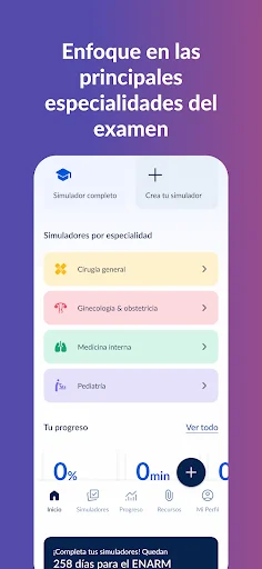 ดาวน์โหลด Gliamediq: Simulador ENARM ล่าสุด – ตัวช่วยสอบแพทย์ฟรี - Screenshot 5
