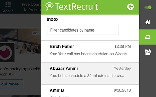 ดาวน์โหลด TextRecruit Extension ฟรี – ตัวช่วยสรรหาบุคลากรผ่านเบราว์เซอร์ - Screenshot 3
