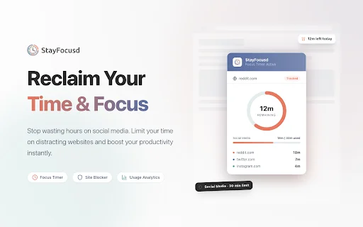 ดาวน์โหลด StayFocusd ล่าสุด – ตัวบล็อกเว็บไซต์และเพิ่มประสิทธิภาพการทำงานฟรี - Screenshot 1