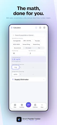 ดาวน์โหลด Smart Peptide Tracker ล่าสุด – จัดการบันทึกเปปไทด์มืออาชีพฟรี - Screenshot 8