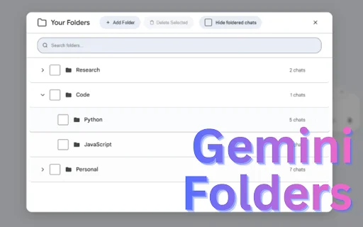 ดาวน์โหลด Superpower for Gemini™ ล่าสุด – จัดระเบียบแชทและเพิ่มประสิทธิภาพการทำงานฟรี - Screenshot 1