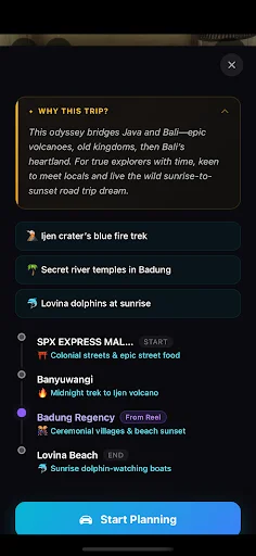 ดาวน์โหลด Tourific AI วางแผนทริปด้วย AI – สร้างเส้นทางท่องเที่ยวในคลิกเดียว - Screenshot 6