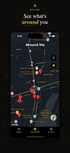 ดาวน์โหลด Accraaa ล่าสุด – แผนที่สถานบันเทิงและร้านอาหารในกานาฟรี - Screenshot 2
