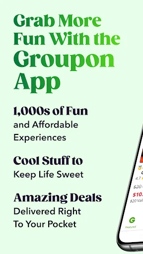 ดาวน์โหลด Groupon แอปดีลส่วนลดสุดคุ้ม – ช้อปประหยัดสูงสุด 70% ฟรี - Screenshot 1