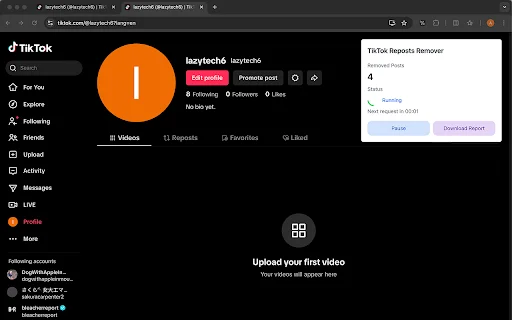ลบ Repost บน TikTok ง่ายๆ ด้วย Reposts Remover – ดาวน์โหลดฟรี - Screenshot 2