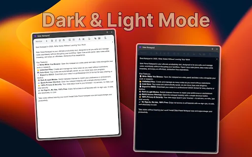 ดาวน์โหลด Side Notepad ส่วนขยายจดบันทึกข้างเบราว์เซอร์ ใช้งานง่าย ฟรี! - Screenshot 2