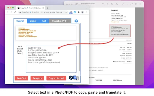 ดาวน์โหลด Copyfish ฟรี OCR – ดึงข้อความจากรูปภาพและวิดีโอได้ง่ายๆ - Screenshot 3