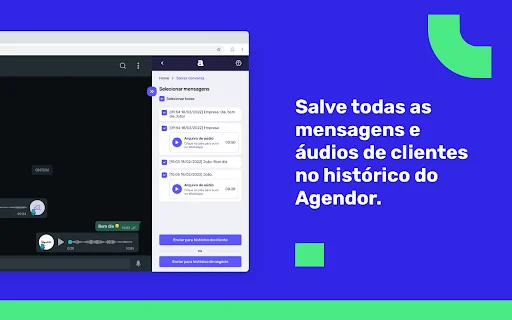 ส่วนขยาย Agendor CRM สำหรับ WhatsApp Web – จัดการงานขายได้ง่ายขึ้นฟรี - Screenshot 4