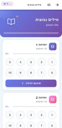 ดาวน์โหลด אנגלית חופשית ล่าสุด – เรียนภาษาอังกฤษฟรี พร้อมแบบฝึกหัดครบครัน - Screenshot 3