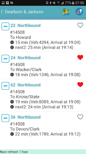 ดาวน์โหลด Chicago Bus Tracker (CTA) ล่าสุด – ติดตามรถบัสและรถไฟชิคาโกฟรี - Screenshot 5
