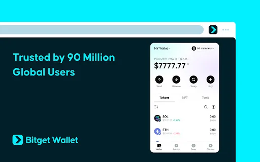 ดาวน์โหลด Bitget Wallet ส่วนขยาย Chrome – กระเป๋าเงิน Web3 และ DeFi ที่ดีที่สุด - Screenshot 1