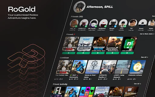 ดาวน์โหลด RoGold ล่าสุด – ส่วนเสริม Roblox ที่ดีที่สุดสำหรับคุณ - Screenshot 1