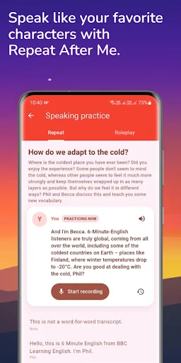 ดาวน์โหลด Learning English – 6 minutes ล่าสุด – ฝึกพูดและฟังภาษาอังกฤษฟรี - Screenshot 5