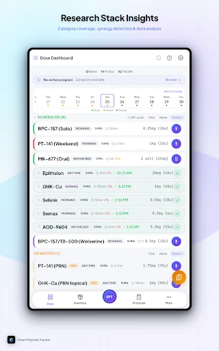 ดาวน์โหลด Smart Peptide Tracker ล่าสุด – จัดการบันทึกเปปไทด์มืออาชีพฟรี - Screenshot 15