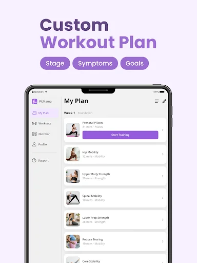 ดาวน์โหลด FitMama: ออกกำลังกายสำหรับคุณแม่ตั้งครรภ์และหลังคลอด ฟรี - Screenshot 16