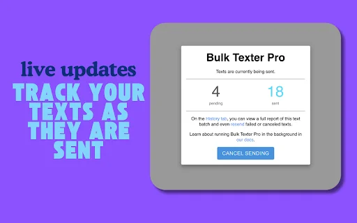 Bulk Texter Pro – ส่งข้อความจำนวนมากอย่างมืออาชีพ ประหยัดเวลาสูงสุด - Screenshot 4