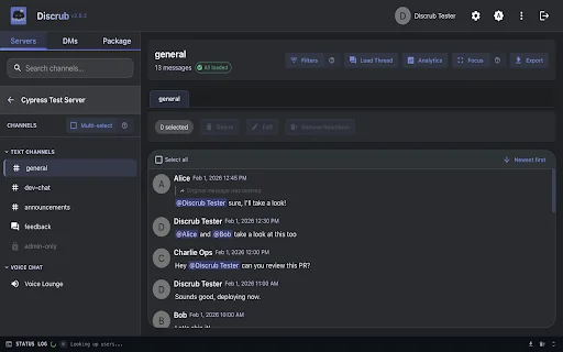 ดาวน์โหลด Discrub ล่าสุด – เครื่องมือจัดการข้อความ Discord ฟรี - Screenshot 1