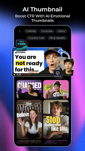ดาวน์โหลด Vmake: UGC Video Editor ล่าสุด – ตัดต่อวิดีโอ AI ฟรี - Screenshot 3