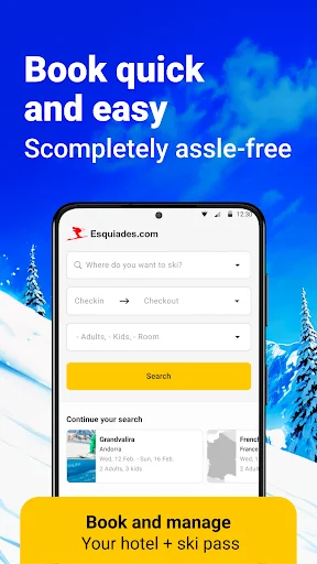 ดาวน์โหลด Esquiades.com แอปจองทริปสกีและโรงแรมชั้นนำในยุโรป - Screenshot 2