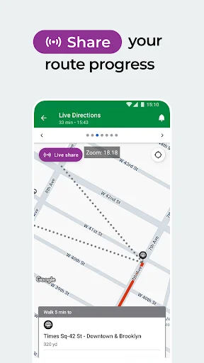 ดาวน์โหลด Moovit: ติดตามรถสาธารณะแบบเรียลไทม์ แม่นยำ ใช้งานง่าย - Screenshot 5