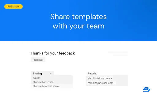 ดาวน์โหลด Briskine ส่วนขยาย Gmail – พิมพ์อีเมลได้เร็วขึ้นด้วยเทมเพลต - Screenshot 4
