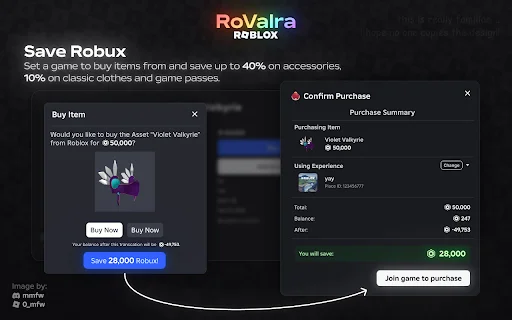ดาวน์โหลด RoValra – ส่วนขยาย Roblox ฟรีที่ดีที่สุด พร้อมฟีเจอร์ครบครัน - Screenshot 2