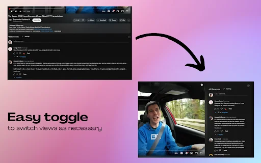 Sidesy: อ่านคอมเมนต์ YouTube ด้านข้างได้ง่ายๆ ดาวน์โหลดส่วนขยายล่าสุดฟรี - Screenshot 3