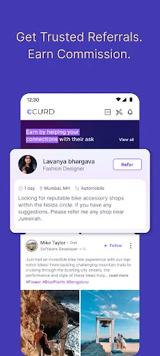 ดาวน์โหลด CURD: Socialmedia. Marketplace ล่าสุด – แอปพลิเคชันแนะนำคนและหาเครือข่ายงานฟรี - Screenshot 4