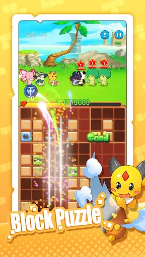 ดาวน์โหลด Block Puzzle : Cubemon ล่าสุด – เกมวางบล็อกสุดสนุก เล่นฟรี - Screenshot 1