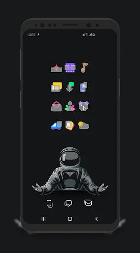 ดาวน์โหลด Bluric APK ล่าสุด – ไอคอนสไตล์กระจกฝ้าสวยงาม 2024 - Screenshot 5
