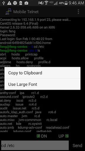 ดาวน์โหลด Mobile Telnet ล่าสุด – เชื่อมต่อเซิร์ฟเวอร์ฟรีบน Android - Screenshot 7
