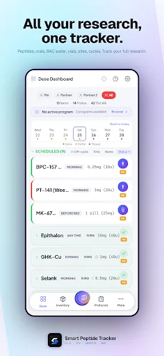 ดาวน์โหลด Smart Peptide Tracker ล่าสุด – จัดการบันทึกเปปไทด์มืออาชีพฟรี - Screenshot 6
