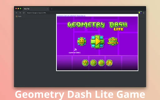 เล่นเกม Geometry Dash Lite บน Chrome – เกมจังหวะสุดมันส์ ฟรี! - Screenshot 1