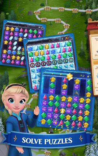 ดาวน์โหลด Disney Frozen Free Fall เกมพัซเซิลสุดสนุก ล่าสุดฟรี - Screenshot 8