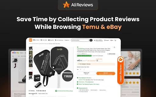 Ali Reviews: นำเข้ารีวิวจาก Temu และ eBay ง่ายๆ ในคลิกเดียว - Screenshot 3