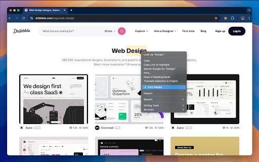 ดาวน์โหลด Font Picker สำหรับ Chrome – ตรวจสอบฟอนต์บนเว็บไซต์ได้ง่ายๆ - Screenshot 3