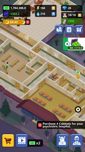 ดาวน์โหลด IDLE MAD HOUSE TYCOON ล่าสุด – เกมบริหารโรงพยาบาลสุดป่วน โหลดฟรี - Screenshot 6