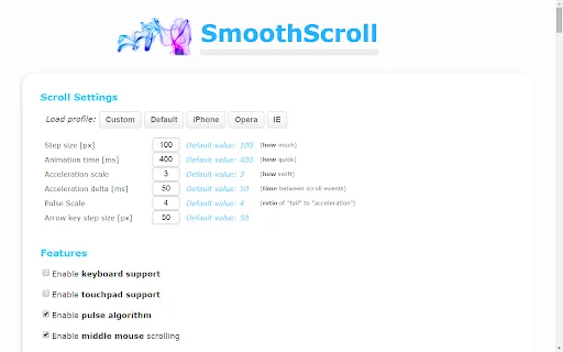 ดาวน์โหลด SmoothScroll ล่าสุด – เลื่อนหน้าจอสมูทลื่นไหลฟรี - Screenshot 2