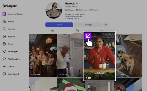 Exta: โปรแกรมดาวน์โหลด Instagram ฟรี – เซฟ Reels, Story, ภาพและวิดีโอระดับ HD - Screenshot 1