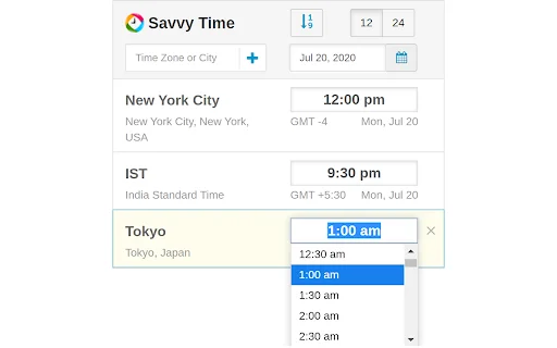 ดาวน์โหลด Time Zone Converter – Savvy Time ฟรี – เครื่องมือแปลงเวลาทั่วโลก - Screenshot 2