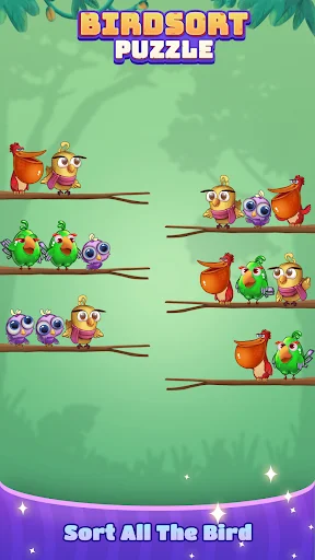 ดาวน์โหลด Bird Sort: Color Puzzle Master ล่าสุด – เกมเรียงนกสีสันสดใสฟรี - Screenshot 9