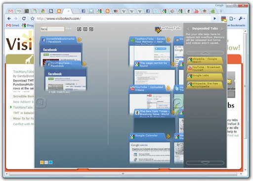 ดาวน์โหลด TooManyTabs สำหรับ Chrome – จัดการแท็บเบราว์เซอร์ให้เป็นระเบียบ - Screenshot 4