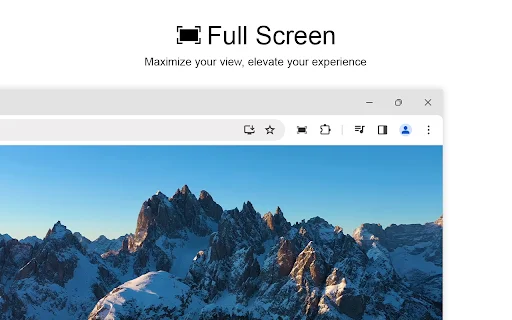 ดาวน์โหลด Full Screen for Chrome – ขยายหน้าจอเว็บและวิดีโอได้ง่ายในคลิกเดียว - Screenshot 1