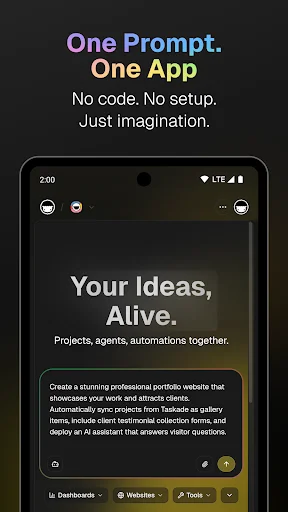 ดาวน์โหลด Taskade ล่าสุด – เปลี่ยนไอเดียเป็นแอปด้วย AI ฟรี - Screenshot 1