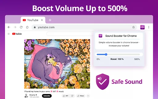 Sound Booster – เร่งเสียงดัง เพิ่มพลังเบสให้ Chrome ใช้งานง่ายฟรี - Screenshot 1