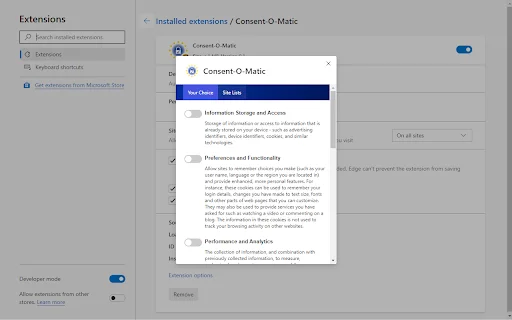 ดาวน์โหลด Consent-O-Matic ล่าสุด – จัดการคุกกี้อัตโนมัติ ฟรี - Screenshot 1