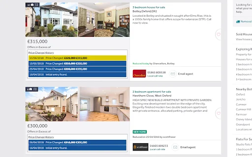 ดาวน์โหลด Property Log สำหรับ Chrome – เช็คประวัติราคาบ้านบน Rightmove ฟรี - Screenshot 1