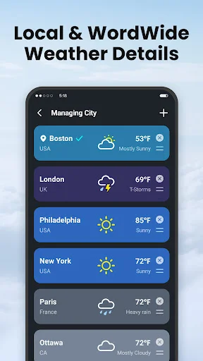 ดาวน์โหลด Local Weather: Live Forecast ล่าสุด – เช็กสภาพอากาศแม่นยำฟรี - Screenshot 6