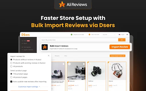 Ali Reviews: นำเข้ารีวิวจาก Temu และ eBay ง่ายๆ ในคลิกเดียว - Screenshot 4